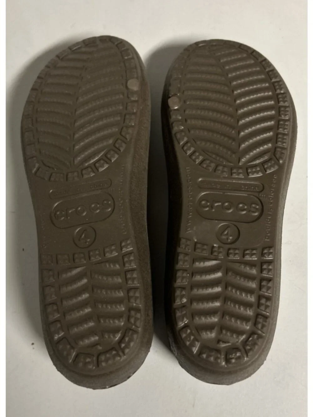 Crocs Prima Ballerina Round Toe Flats Girls Womens Size 4 Brown EUC